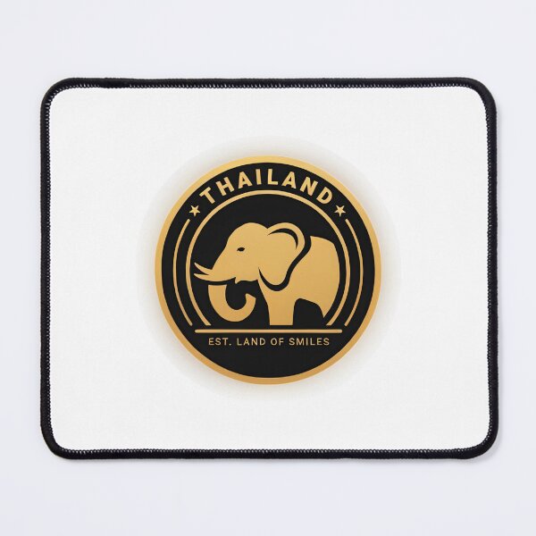 Item preview, Thailand Elephant Crest — Gold Circular Badge Logo designed and sold by Shutter-Dragon.