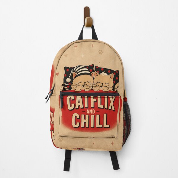 Item preview, Catflix and Chill Cozy Cat Poster designed and sold by Pure Craft.