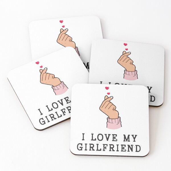 Item preview, I Love My GirlFriend - Korean Finger Heart designed and sold by FemmePod.