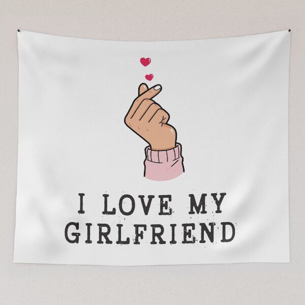 Item preview, I Love My GirlFriend - Korean Finger Heart designed and sold by FemmePod.