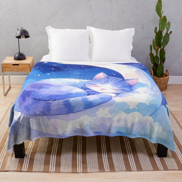 Item preview, Gato durmiendo en la luna creciente designed and sold by BetweenForms.