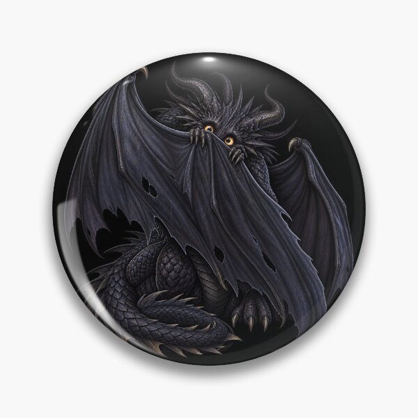 Item preview, Shy Black Dragon Hiding Behind Its Wings designed and sold by Maclaw200d.