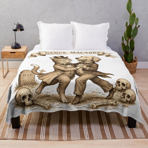 Item preview, Dance Macabre – Vintage Cat & Dog Gothic Art designed and sold by TOMSZE.