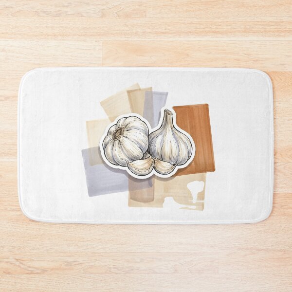 Item preview, Fresh Garlic Bulb Vinyl Sticker | Culinary Foodie Water Bottle Decal | Hand-Drawn Marker Vegetable Art | Kitchen & Laptop Decal designed and sold by SergioMiklos.