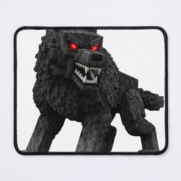Item preview, Aggressive Pixel Wolf Glowing Red Eyes Voxel Beast designed and sold by Pandora´s Box.