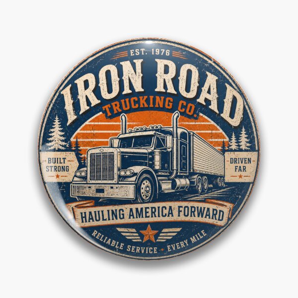 Item preview, Iron Road Trucking Co - Vintage Patriotic American Semi Truck designed and sold by Haque Designs.