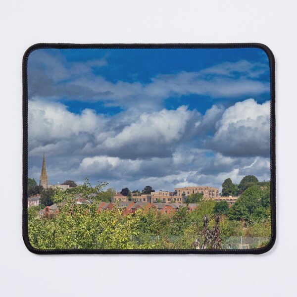 Item preview, Exeter Cityscape and Spire View - Scenic Devon Landscape Photography Print designed and sold by leonwoods.