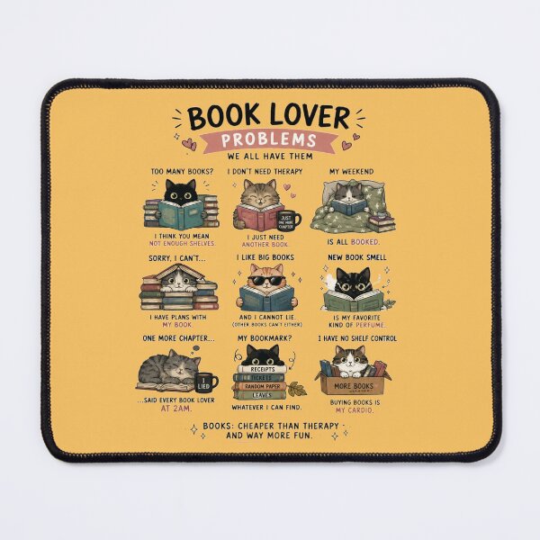 Item preview, Book Lover Problems Funny Meme – Cute Reading Humor for Bookworms designed and sold by Everleaf Studio.