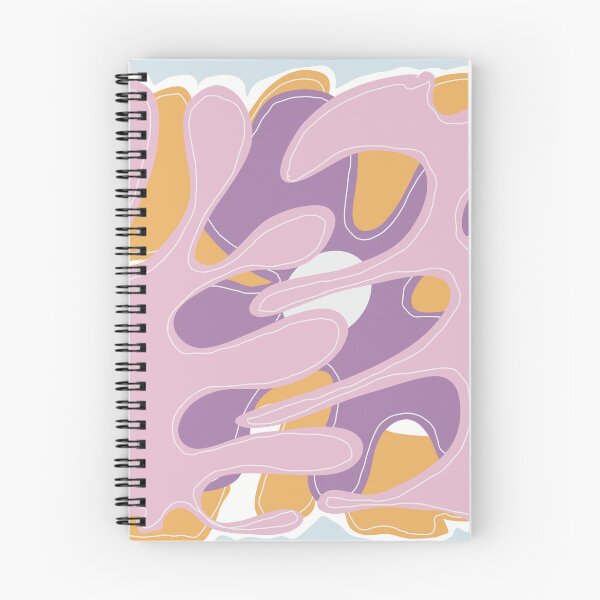 Item preview, Abstract flowing shapes in pink and purple designed and sold by HeilArtDesign.