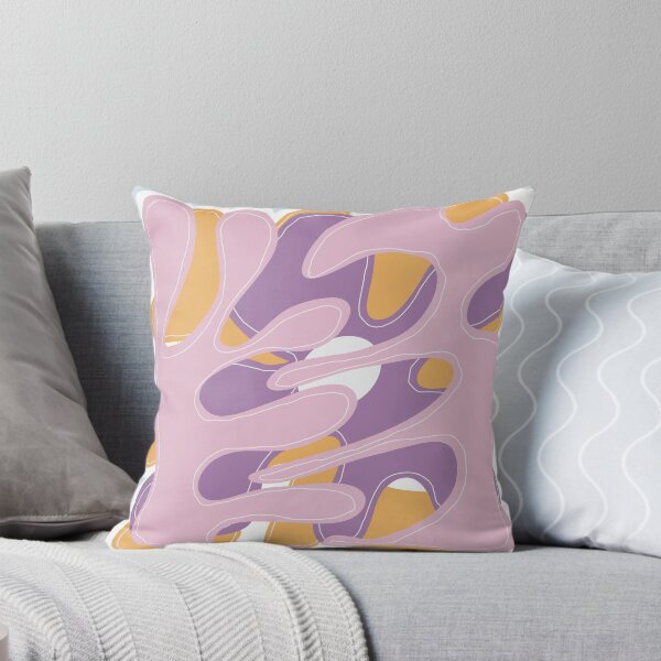 Item preview, Abstract flowing shapes in pink and purple designed and sold by HeilArtDesign.