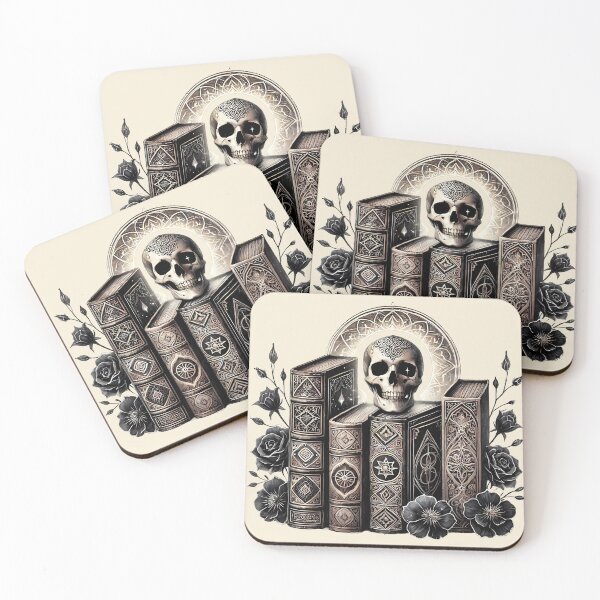 Item preview, BOOKS AND SKULLS designed and sold by BKDIGITALSHOP.