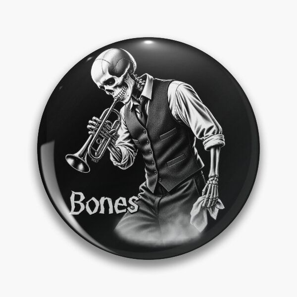 Item preview, Bones’ Cornet | Skeleton Jazz Musician designed and sold by BrokenCompassCo.