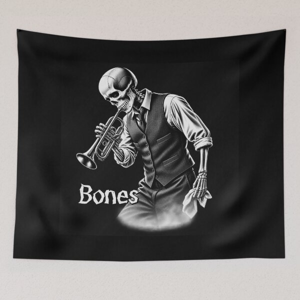 Item preview, Bones’ Cornet | Skeleton Jazz Musician designed and sold by BrokenCompassCo.
