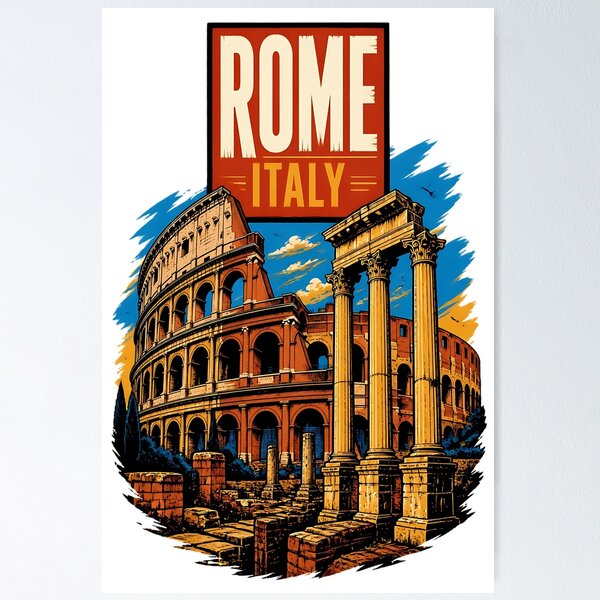 Item preview, Rome Italy Vintage Travel Tourism designed and sold by TravelersGems.
