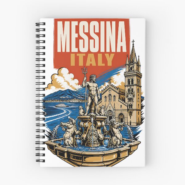 Item preview, Messina Italy Vintage Travel Tourism designed and sold by TravelersGems.