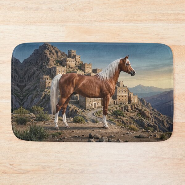 Artikelvorschau, Das Pferd Abu' Ourquob und eine Landschaft im Jemen entworfen und verkauft von Cheval-de-coeur.