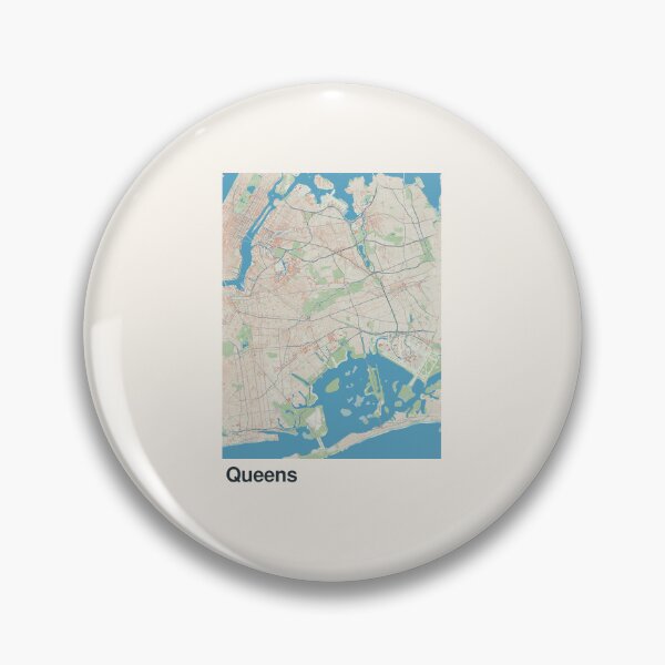 Item preview, Queens Minimalistic Map Art designed and sold by MapsNerd.
