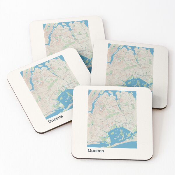 Item preview, Queens Minimalistic Map Art designed and sold by MapsNerd.