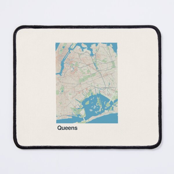 Item preview, Queens Minimalistic Map Art designed and sold by MapsNerd.
