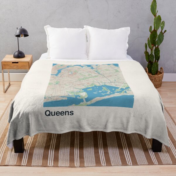 Item preview, Queens Minimalistic Map Art designed and sold by MapsNerd.