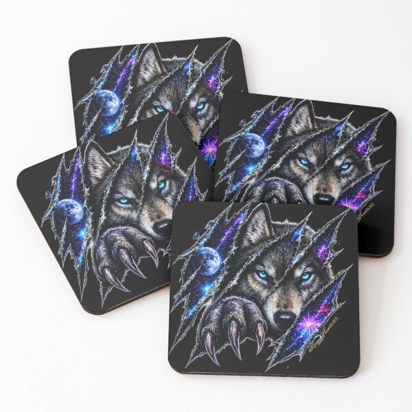 Item preview, Cosmic Wolf Claw Tear - Galactic Blue Eye Spirit designed and sold by KingofHearts25.