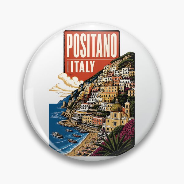Item preview, Positano Italy Vintage Travel Tourism designed and sold by TravelersGems.