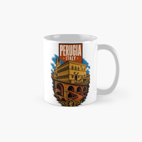 Aperçu de l'œuvre Pérouse, Italie, Voyages et tourisme vintage créée et vendue par TravelersGems.