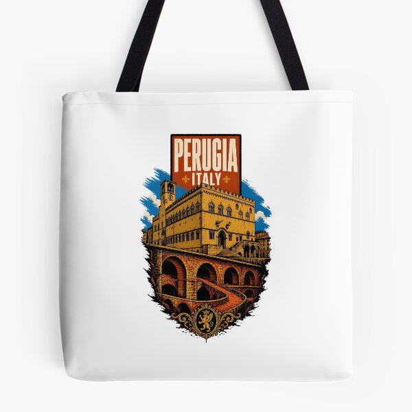 Item preview, Perugia Italy Vintage Travel Tourism designed and sold by TravelersGems.