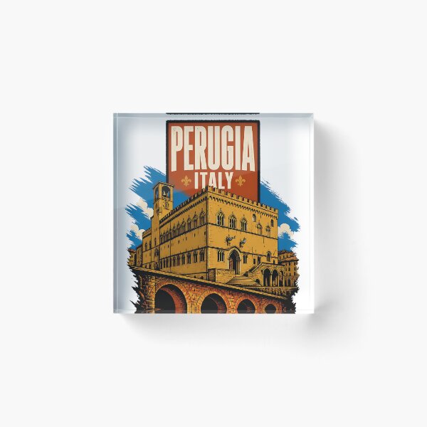 Item preview, Perugia Italy Vintage Travel Tourism designed and sold by TravelersGems.