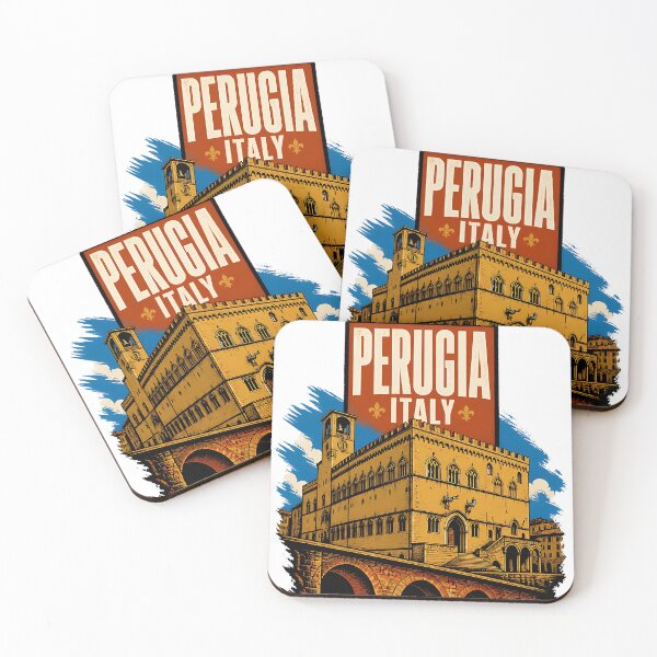 Item preview, Perugia Italy Vintage Travel Tourism designed and sold by TravelersGems.