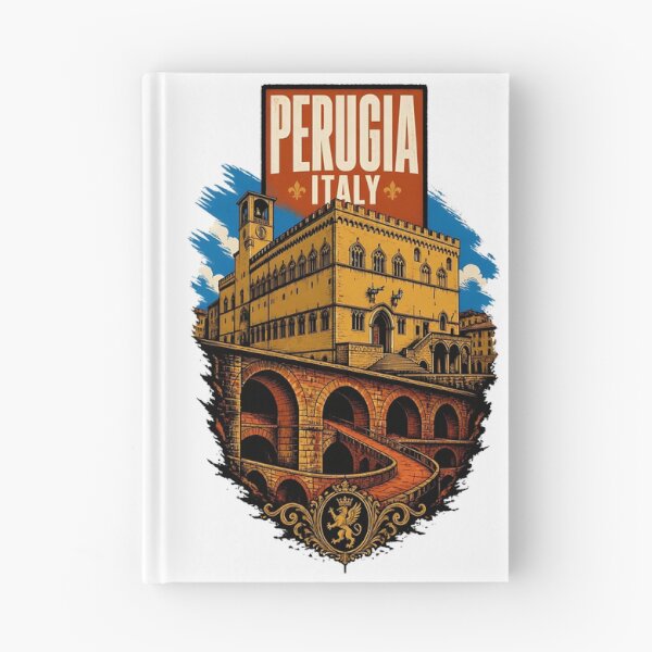 Item preview, Perugia Italy Vintage Travel Tourism designed and sold by TravelersGems.