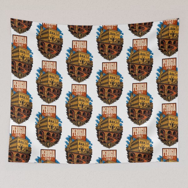 Item preview, Perugia Italy Vintage Travel Tourism designed and sold by TravelersGems.