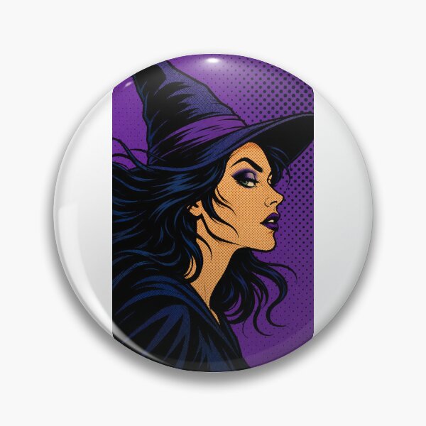 Item preview, Retro Pop Art Witch – Vintage Comic Halloween Sorceress designed and sold by WolfmanProphecy.