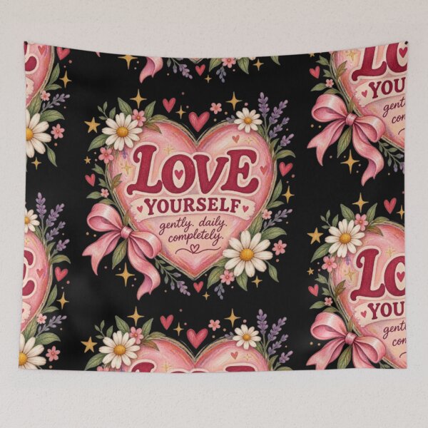 Item preview,  Love Yourself Self Love Floral Heart Vintage Aesthetic Design designed and sold by TulipsArtDesigns .