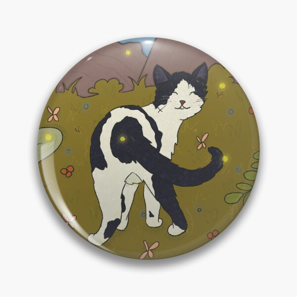 Item preview, Cat in a Field with Fireflies designed and sold by Jessiemakescoolthings.