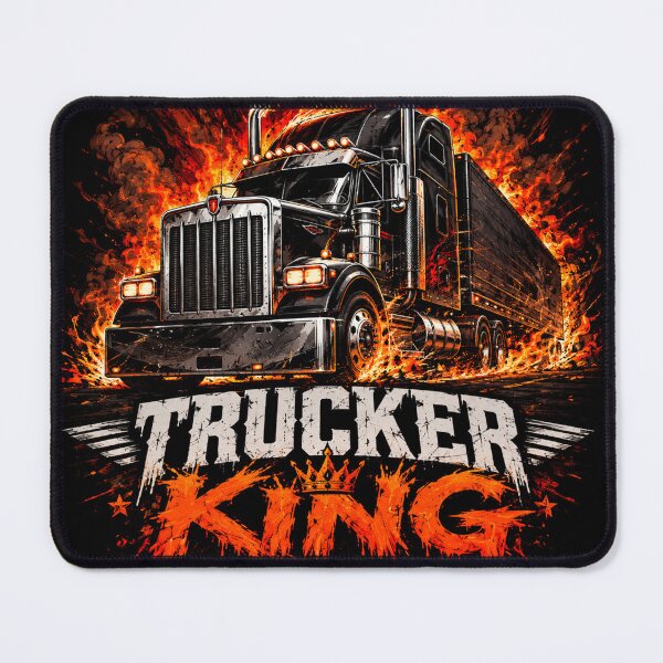 Item preview, Trucker King Flaming Semi Truck - Fire Big Rig Highway Legend designed and sold by Haque Designs.