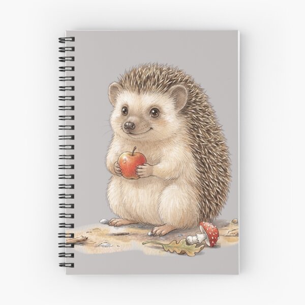 Item preview, Cute Hedgehogs Autumn Woodland Watercolor Pattern designed and sold by MBBialyPiksel.