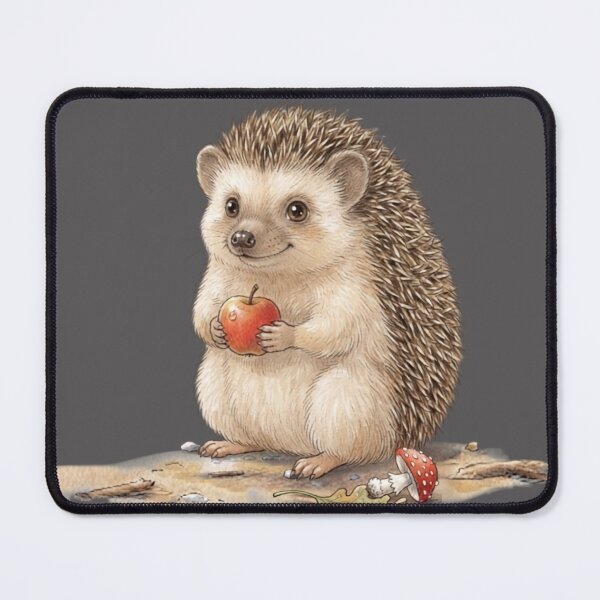 Item preview, Cute Hedgehogs Autumn Woodland Watercolor Pattern designed and sold by MBBialyPiksel.