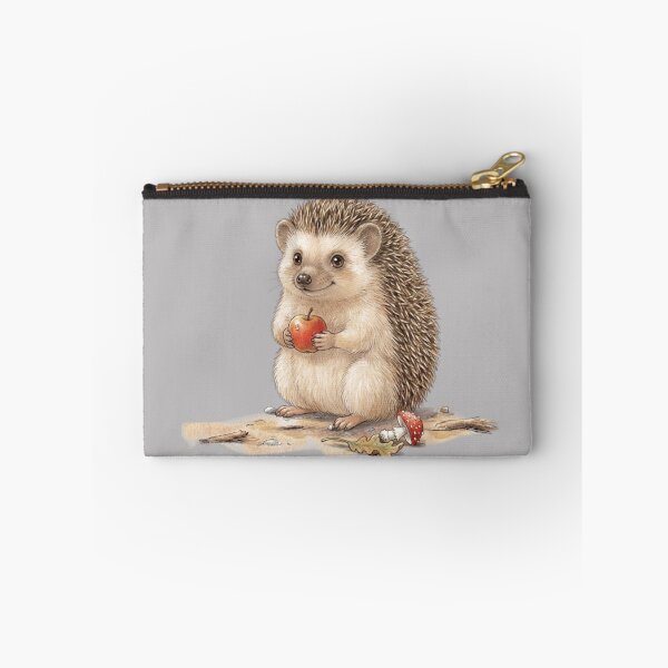 Item preview, Cute Hedgehogs Autumn Woodland Watercolor Pattern designed and sold by MBBialyPiksel.