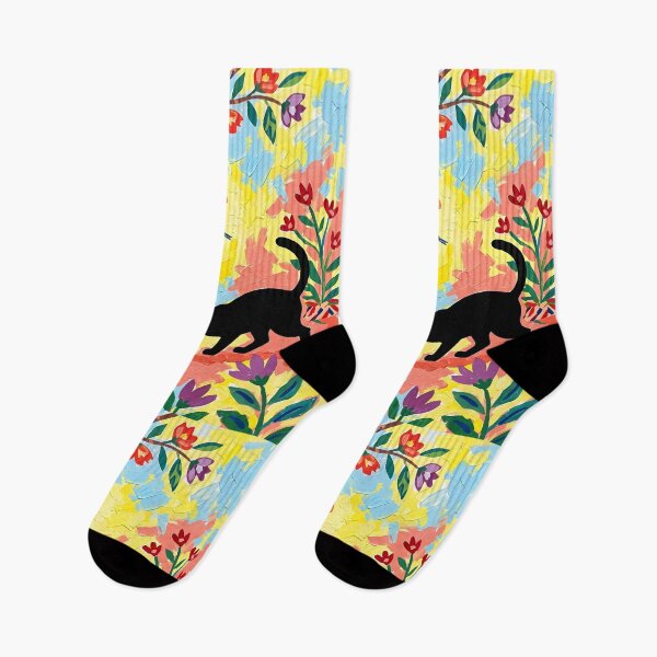 Item preview, Stealthy Black Cat Stalking Bird Feeder Matisse Style Print designed and sold by DuckOddity.