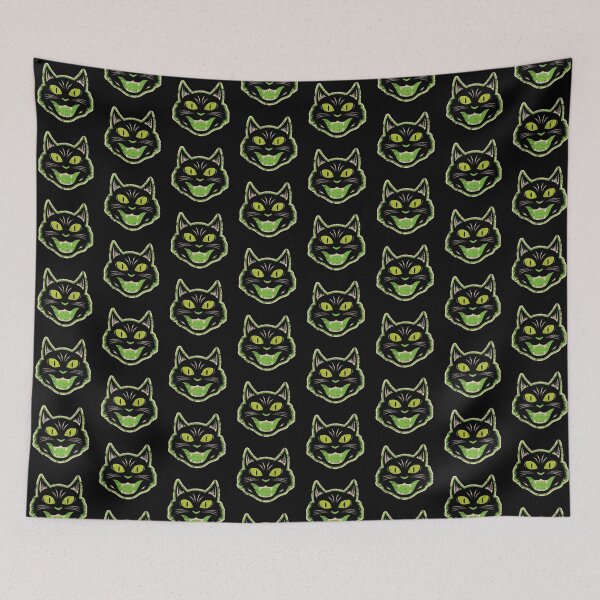 Item preview, Halloween Retro Cat (Green) designed and sold by Hanzo Design.