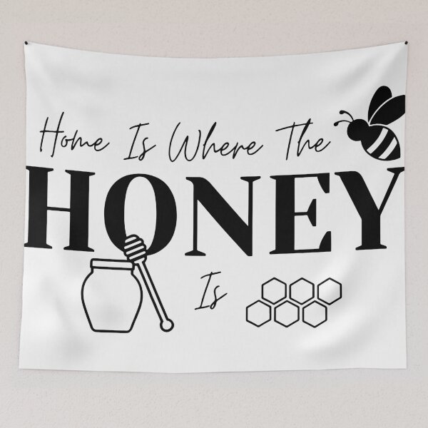 Item preview, Home Is Where the Honey Is – Cozy Bee Lover Quote designed and sold by BackTWO.