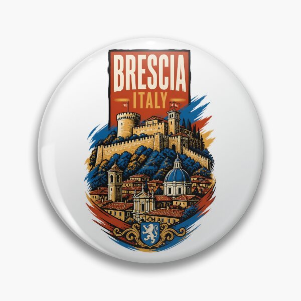 Item preview, Brescia Italy Vintage Travel Tourism designed and sold by TravelersGems.