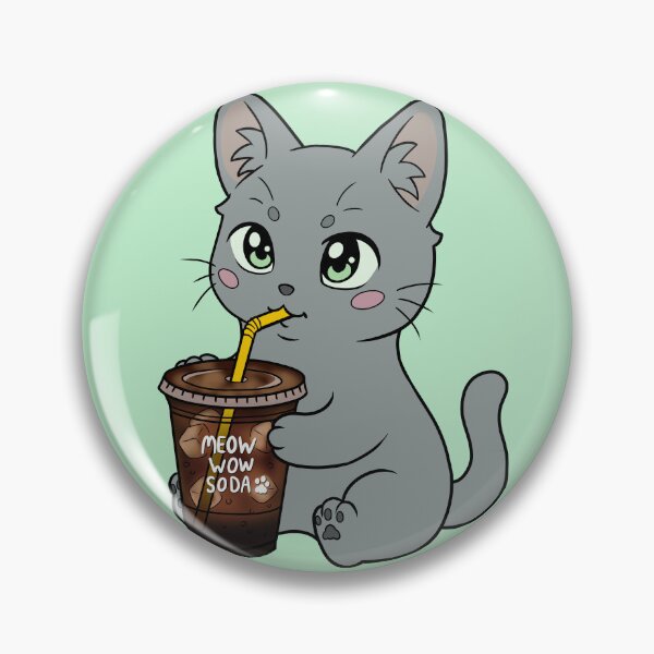 Item preview, Gray Cat Brown Soda designed and sold by WindyFizz.