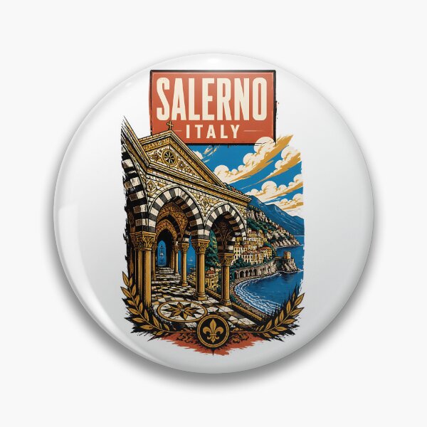 Item preview, Salerno Italy Vintage Travel Tourism designed and sold by TravelersGems.