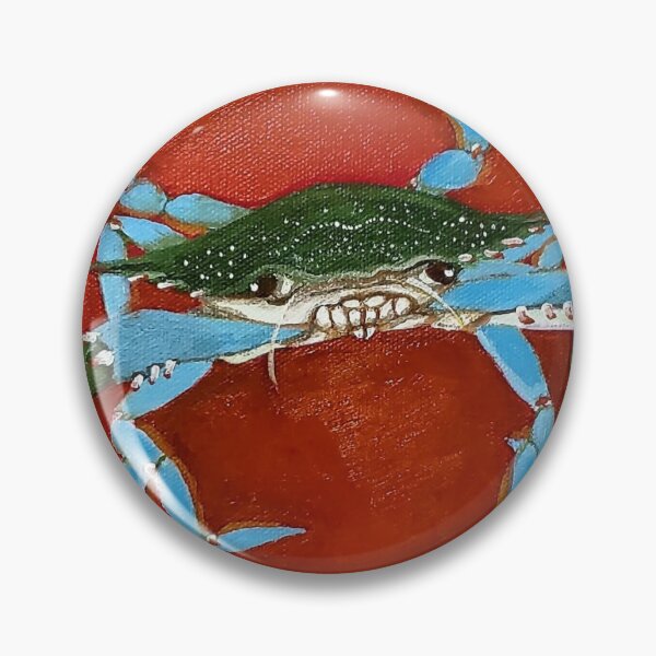 Item preview, Blue Crab on Red designed and sold by Donna Werling Art.