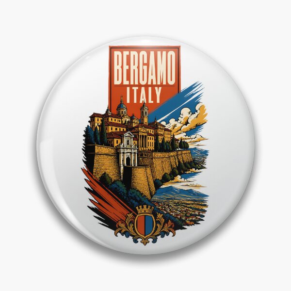 Item preview, Bergamo Italy Vintage Travel Tourism designed and sold by TravelersGems.
