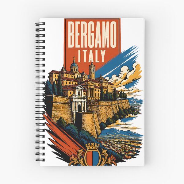 Item preview, Bergamo Italy Vintage Travel Tourism designed and sold by TravelersGems.