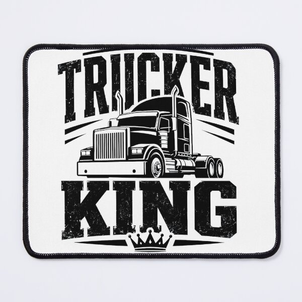 Item preview, Trucker King Classic Monochrome Semi Truck - Crown Highway Graphic designed and sold by Haque Designs.