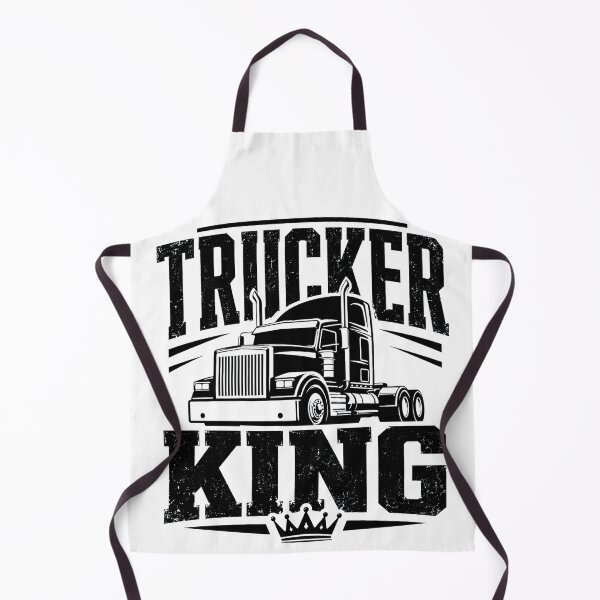 Item preview, Trucker King Classic Monochrome Semi Truck - Crown Highway Graphic designed and sold by Haque Designs.